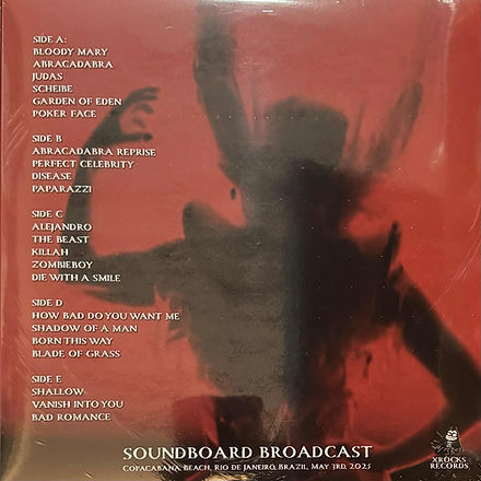 Lady Gaga - Mayhem On The Beach Vinyl Record 3LP - Live in RIO 2025 3LP