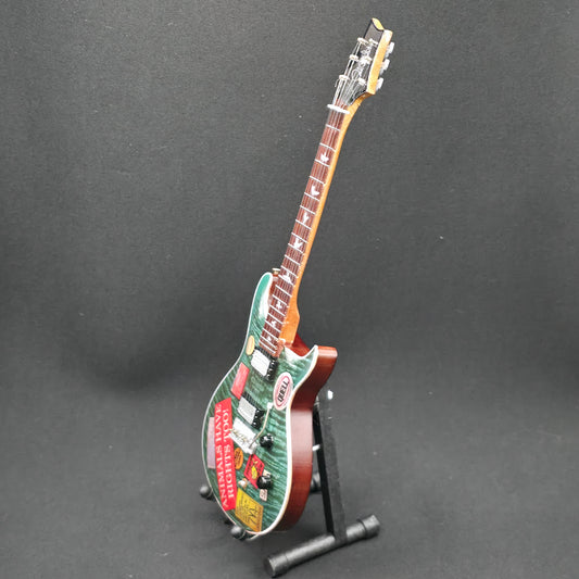 Miniature Guitar - Silverchair / Daniel Johns Green PRS - Model Guitar Inc Stand