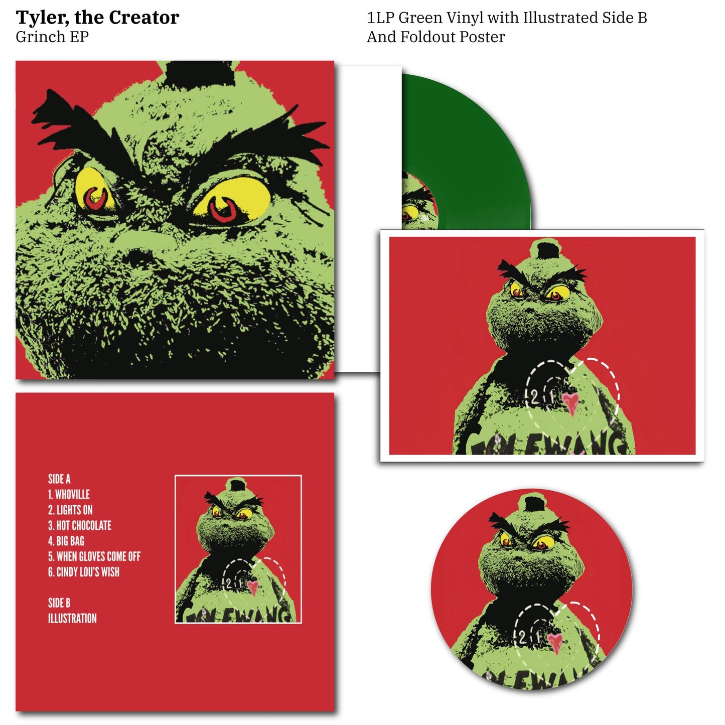 Tyler The Creator - The Grinch EP Vinyl Record LP + Poster