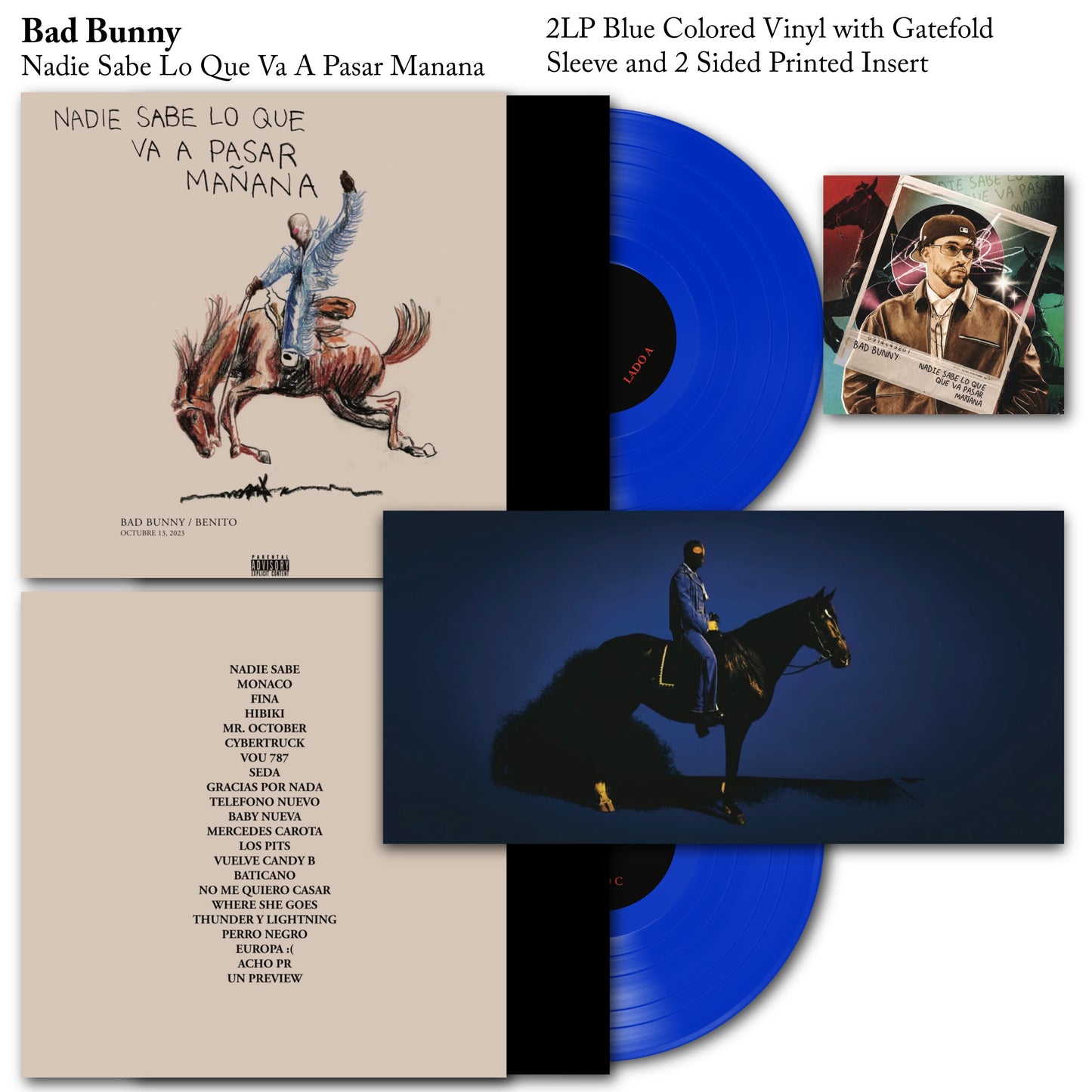 Bad Bunny - Nadie Sabe Lo Que Va A Pasar Manana 2LP Vinyl Record