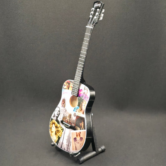 Miniature Guitar - Taylor Swift Album Covers Acoustic Gibson - Model Guitar Inc Stand