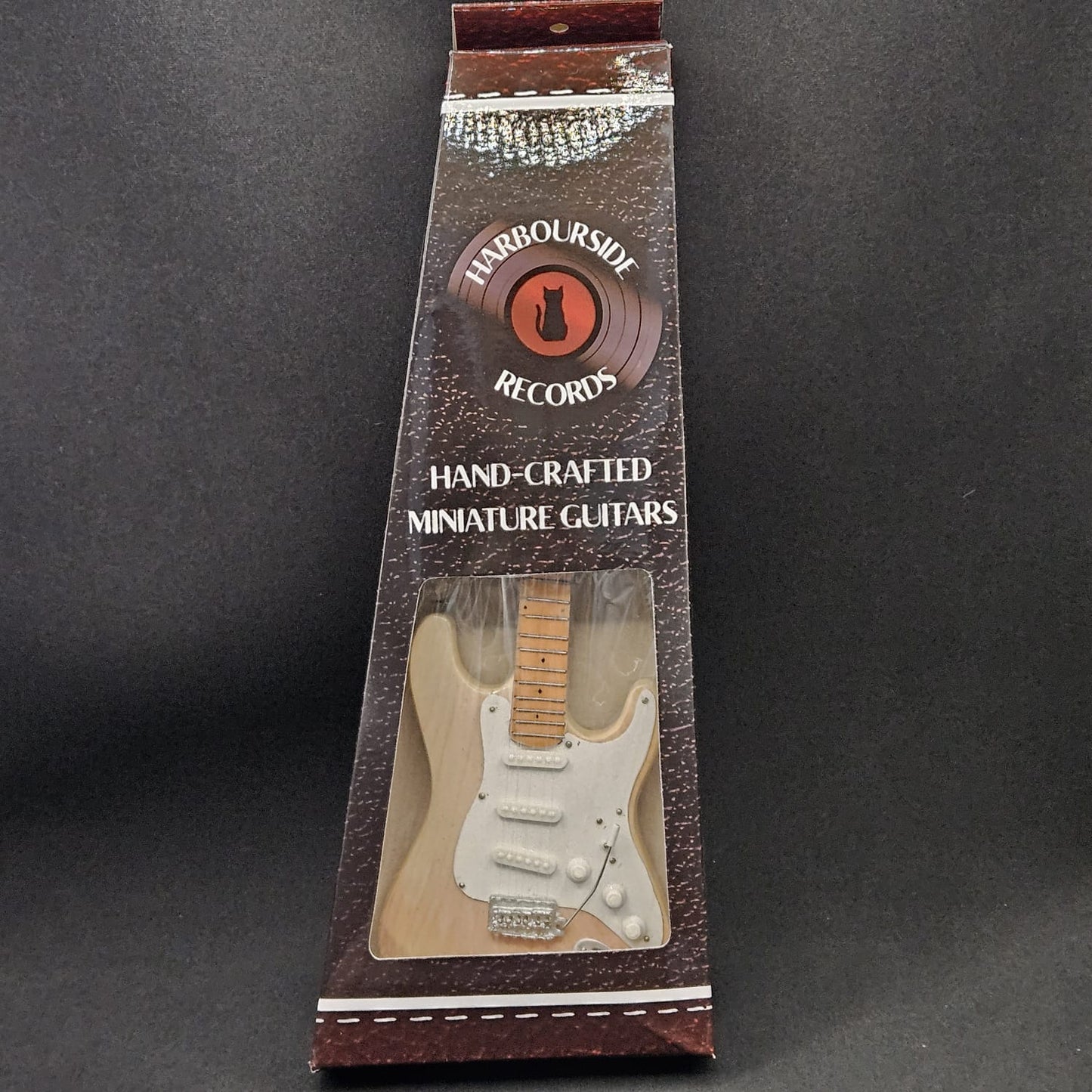 Miniature Guitar - Fender Stratocaster Natural Khruangbin Mark Speer - Model Guitar Inc Stand