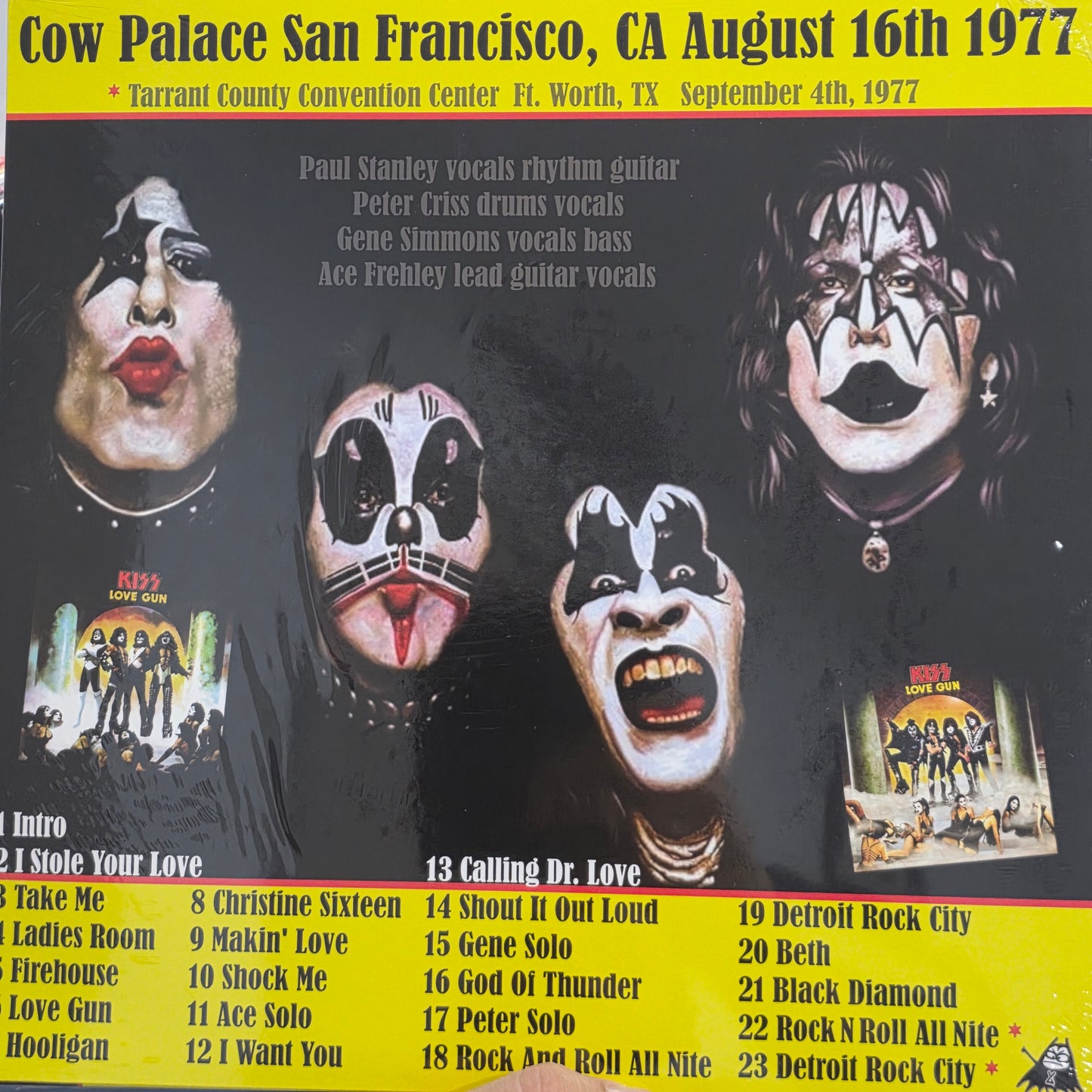 Kiss – Cow Palace (Love Gunners) "2LP COLOURED VINYL RECORD"