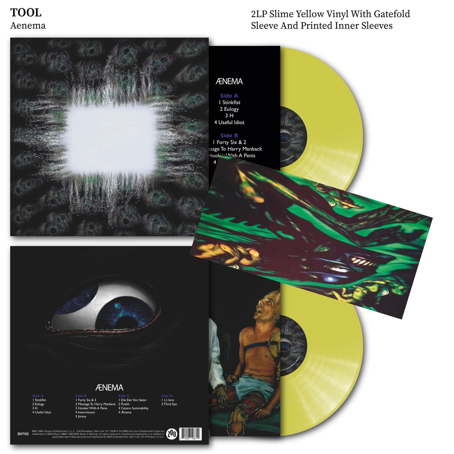 Tool – Ænima AENIMA 2LP COLOURED VINYL GATEFOLD SLEEVE YELLOW VINYL