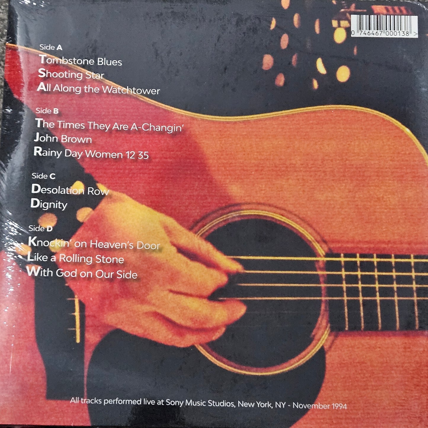 Bob Dylan – MTV Unplugged "2LP COLOURED VINYL RECORD"