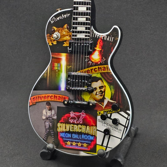Miniature Guitar - Silverchair Gibson Les Paul Album Covers - Model Guitar Inc Stand