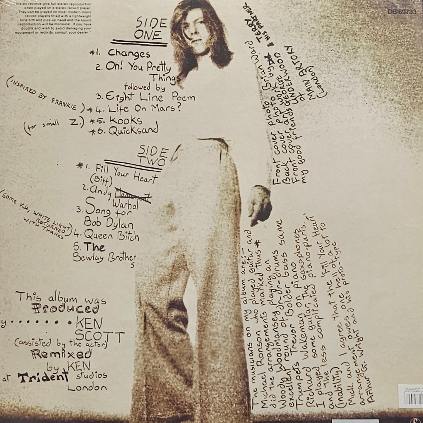 DAVID BOWIE - HUNKY DORY VINYL 180G REMASTERED