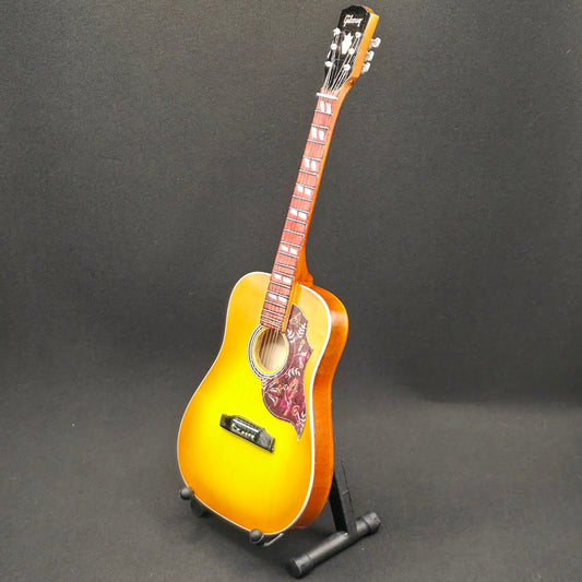Miniature Guitar - Taylor Swift Eras Tour - Folklore Gibson Hummingbird Acoustic - Model Guitar Inc Stand