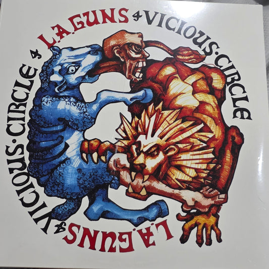 L.A. Guns – Vicious Circle "2LP COLOURED VINYL RECORD - ILLUSTRATED SIDE D" LA GUNS