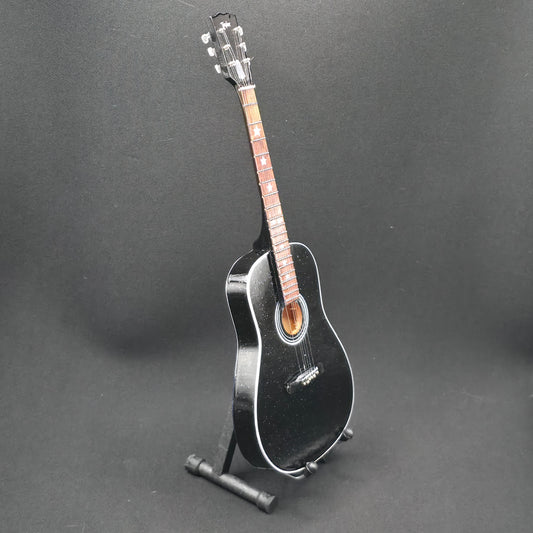 Miniature Guitar - Taylor Swift Eras Tour Black Sparkle - Model Guitar Inc Stand