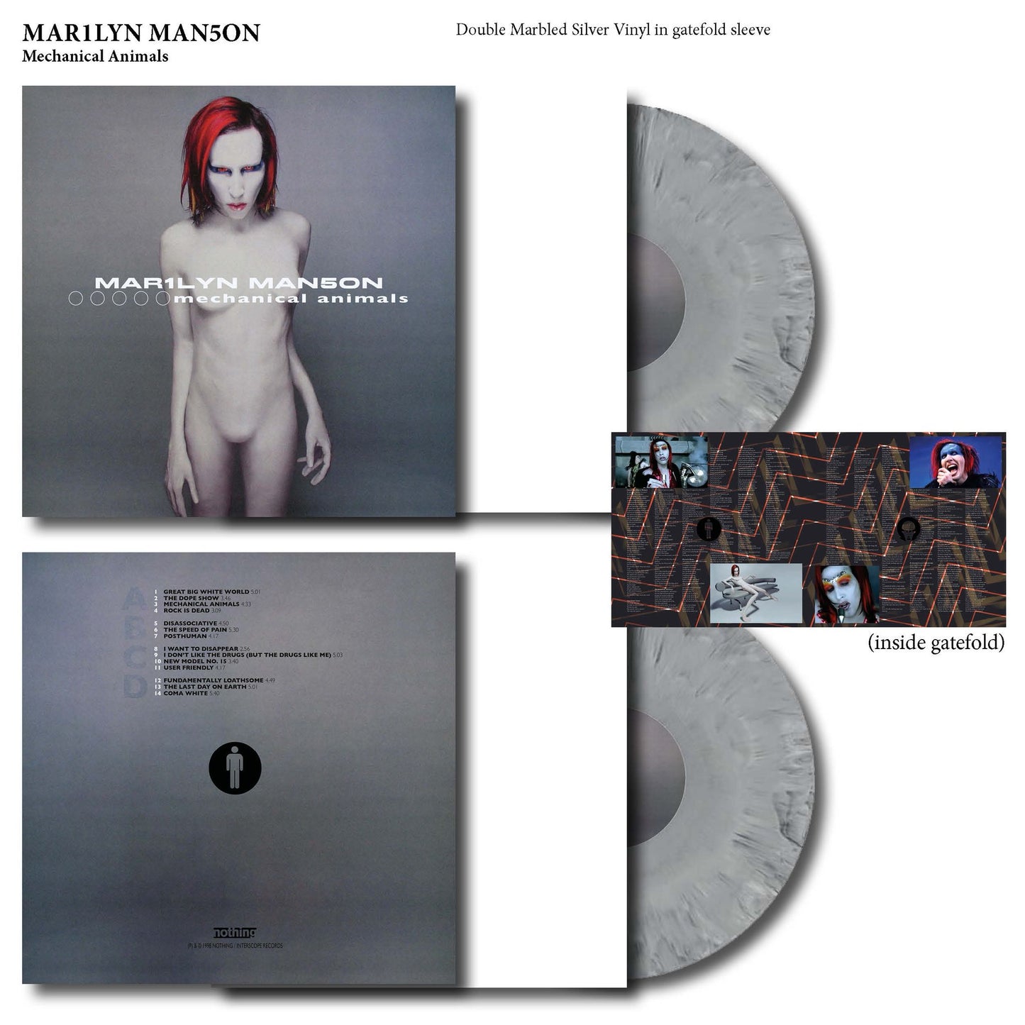 Marilyn Manson – Mechanical Animals "2LP COLOURED VINYL RECORD"