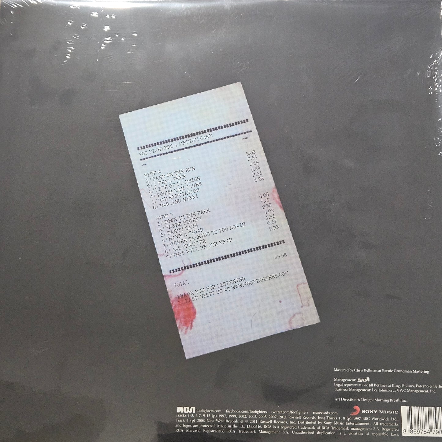 Foo Fighters – Medium Rare "RED COLOURED VINYL"