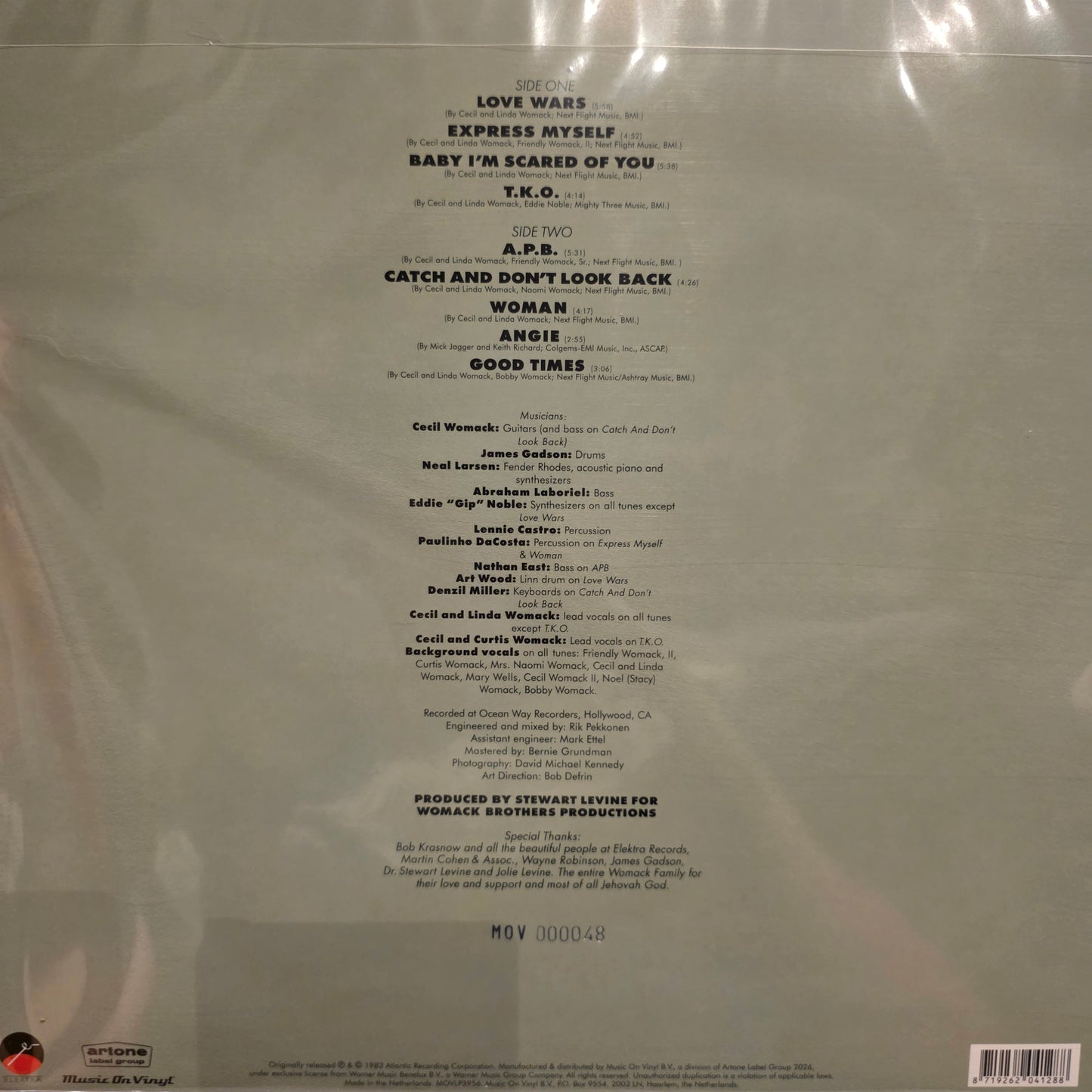 Womack & Womack - Love Wars Vinyl Record Limited Edition Silver