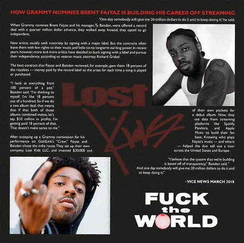 Brent Faiyaz – Fuck The World "RED COLOURED VINYL RECORD"