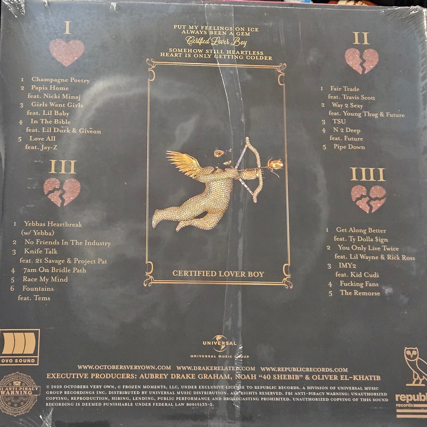 Drake – Certified Lover Boy "2LP COLOURED VINYL RECORD"