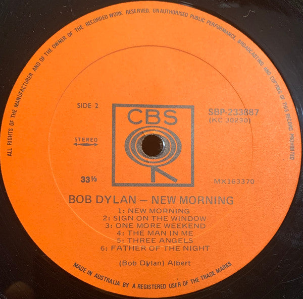 Bob Dylan - New Morning (LP, Album, M/Print, Fir) Vinyl Record / LP