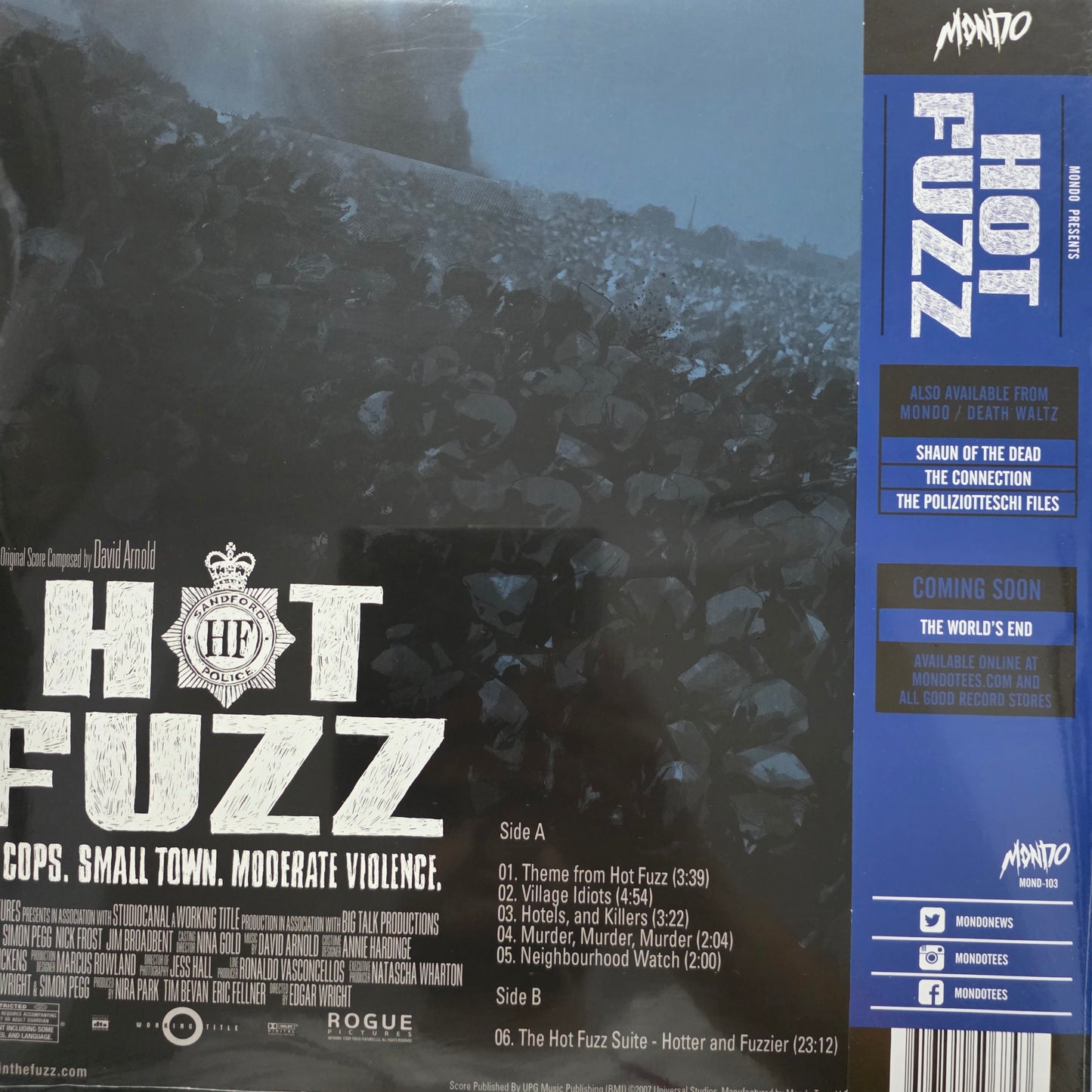 David Arnold - Hot Fuzz - Original Score Composed By David Arnold (LP, Album, Ltd, RM, Bla) Vinyl Record / LP