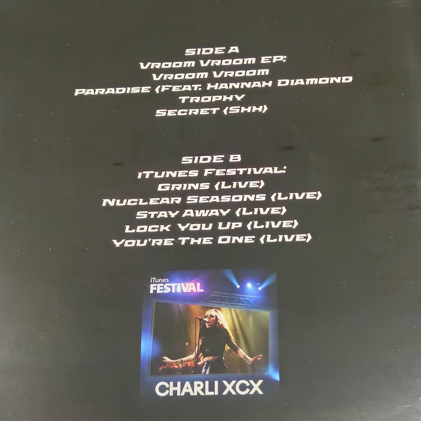 CHARLI XCX VROOM VROOM EP / LIVE ITUNES FESTIVAL CHARLIE XCX VINYL RECORD