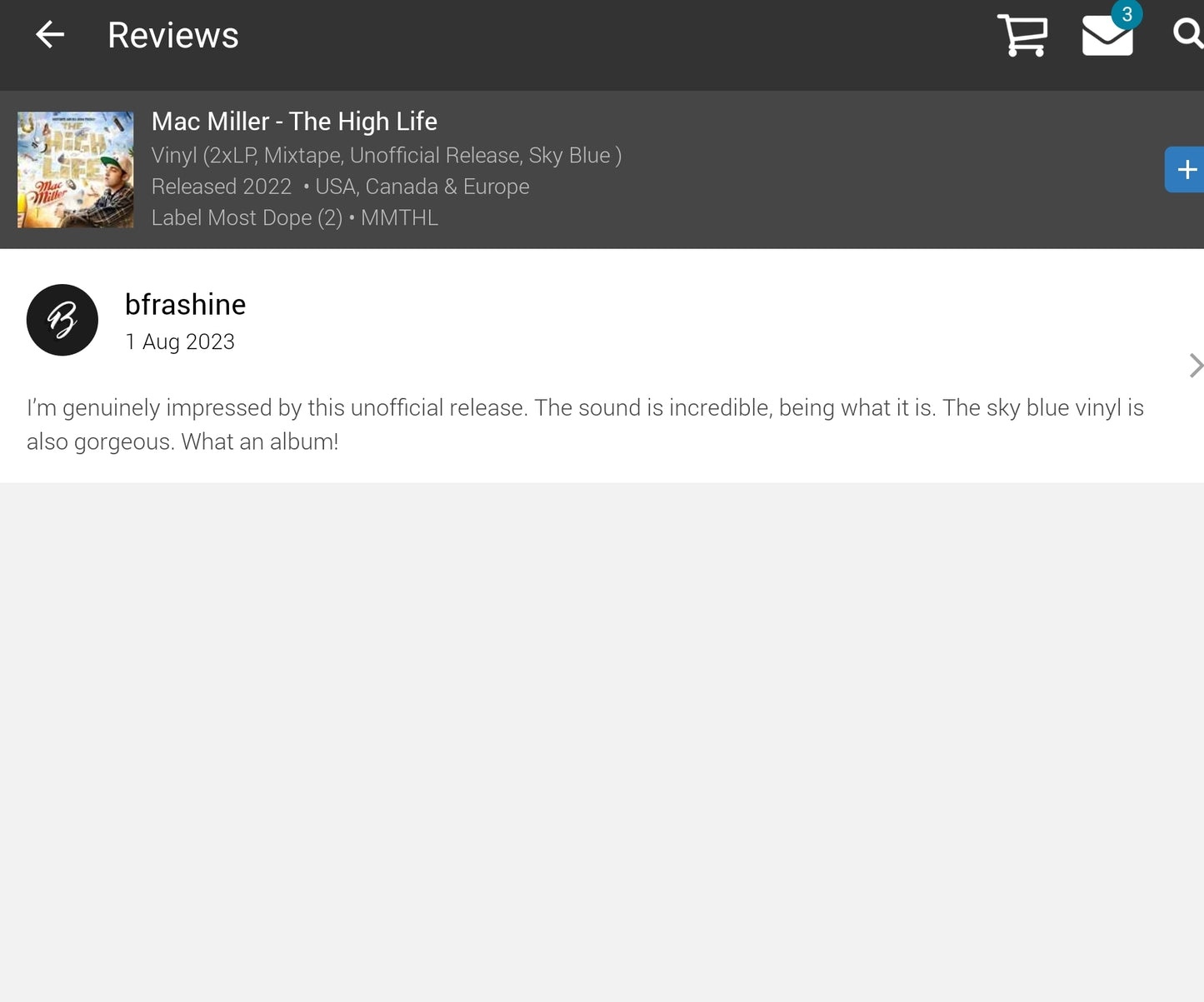 MAC MILLER - THE HIGH LIFE - 2LP BLUE VINYL