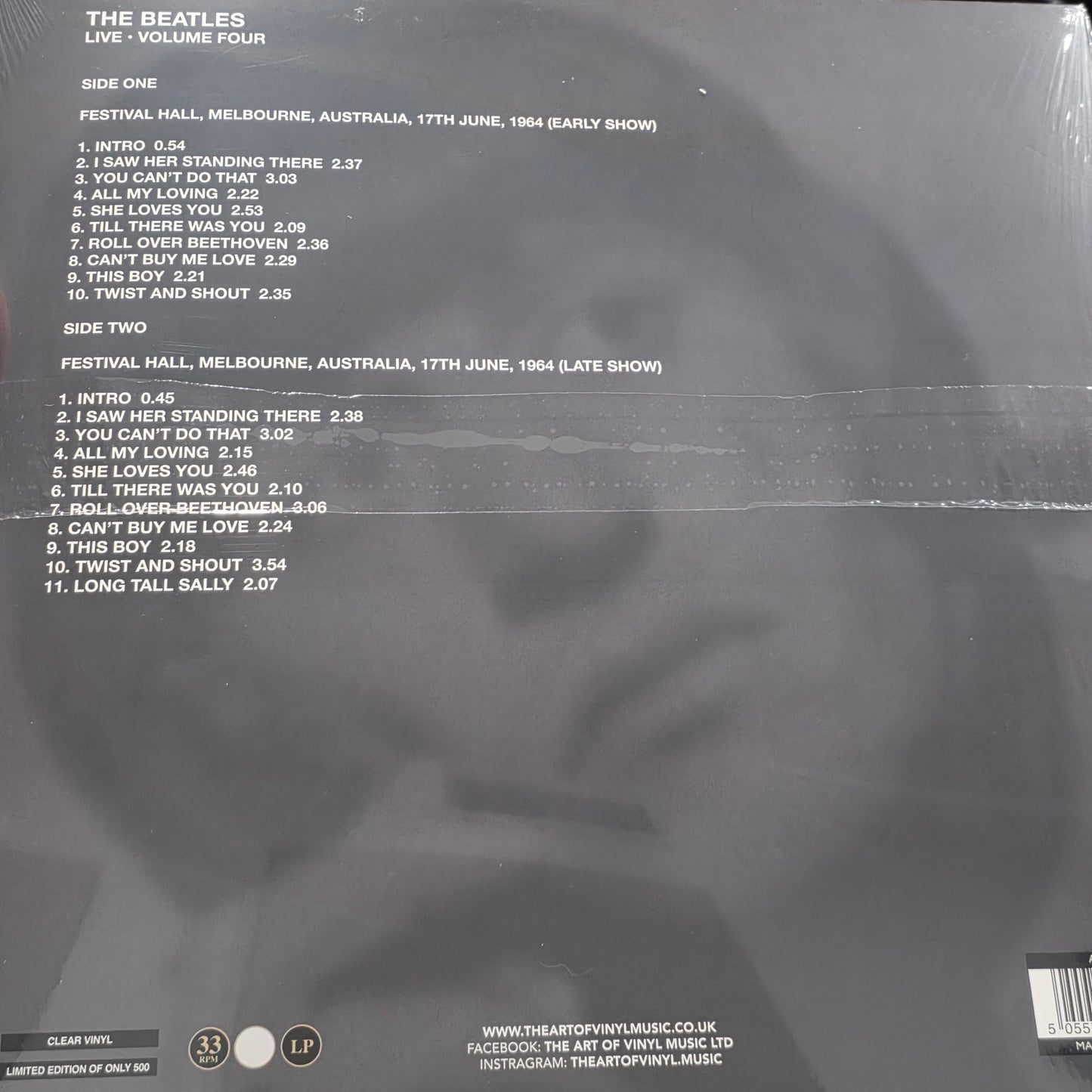 THE BEATLES LIVE IN MELBOURNE 1964 LTD ED /500 THE LONG SND WINDING ROAD RINGO STARR VOLUME 4