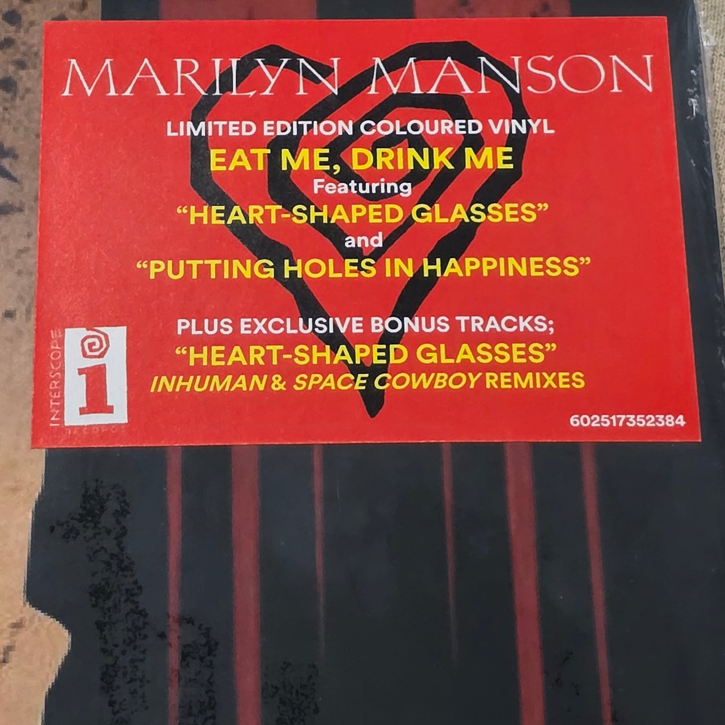 Marilyn Manson - Eat Me, Drink Me 2LP Coloured Vinyl Record