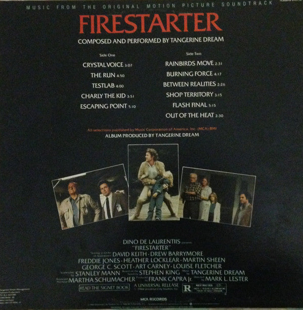 Tangerine Dream : Firestarter (Music From The Original Motion Picture Soundtrack)  (LP, Album)