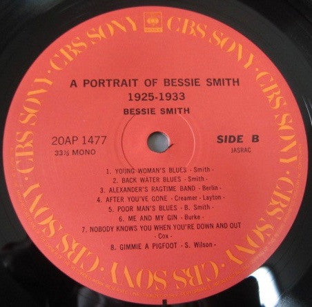 Bessie Smith : A Portrait Of Bessie Smith 1925-1933 (LP, Comp, Mono)