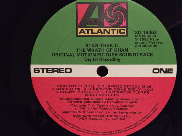 James Horner : Star Trek II: The Wrath Of Khan (LP, Album)