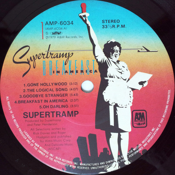 Supertramp : Breakfast In America (LP, Album, B&W)