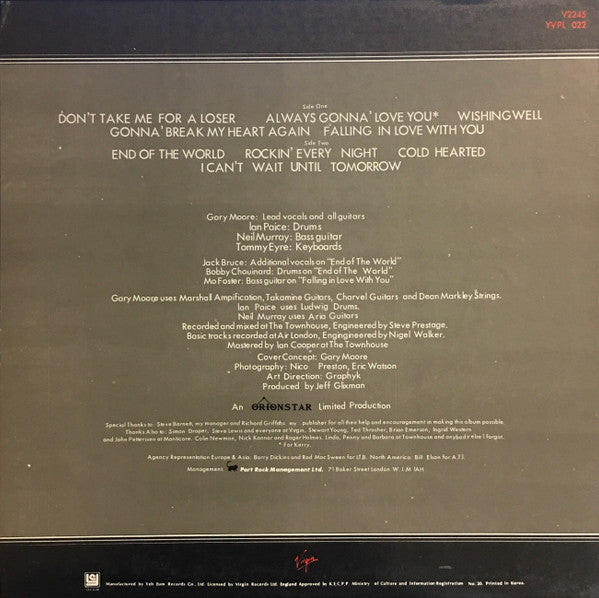 Gary Moore : Corridors Of Power (LP, Album)