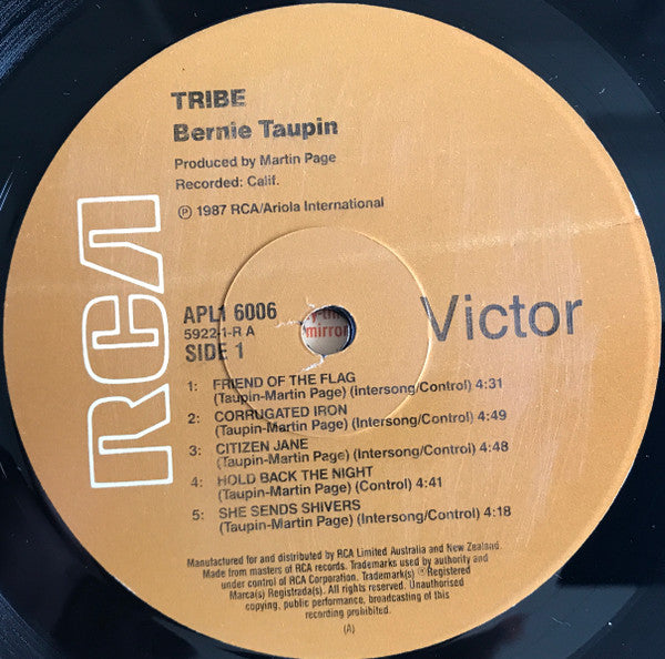 Bernie Taupin : Tribe (LP, Album)
