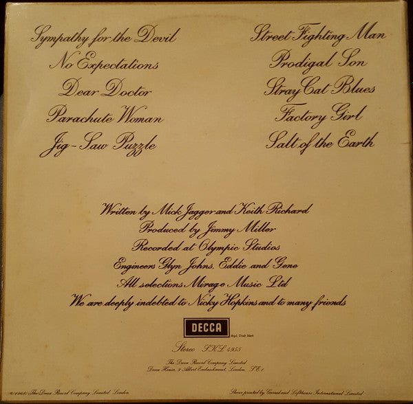 Rolling Stones* : Beggars Banquet (LP, Album, Gat)