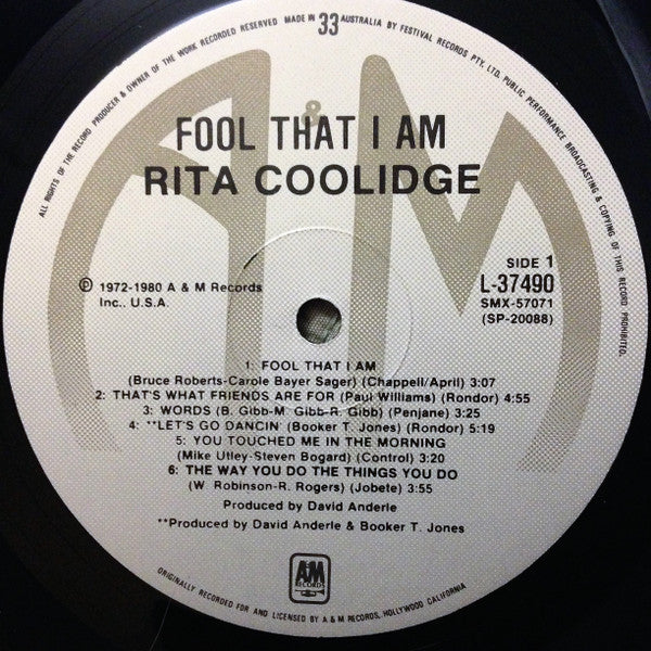 Rita Coolidge : Fool That I Am (LP, Comp)