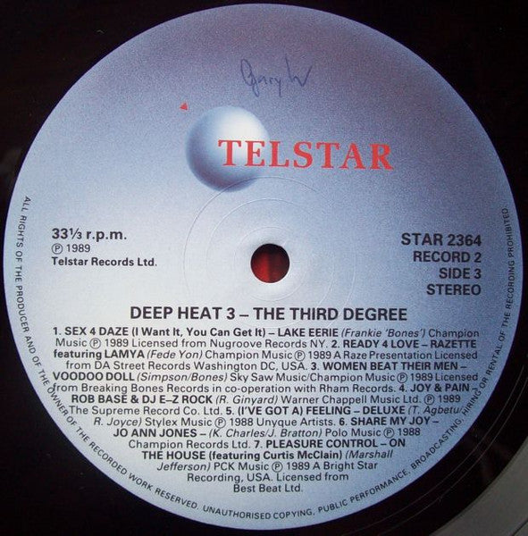 Various : Deep Heat 3 - The Third Degree (2xLP, Comp)