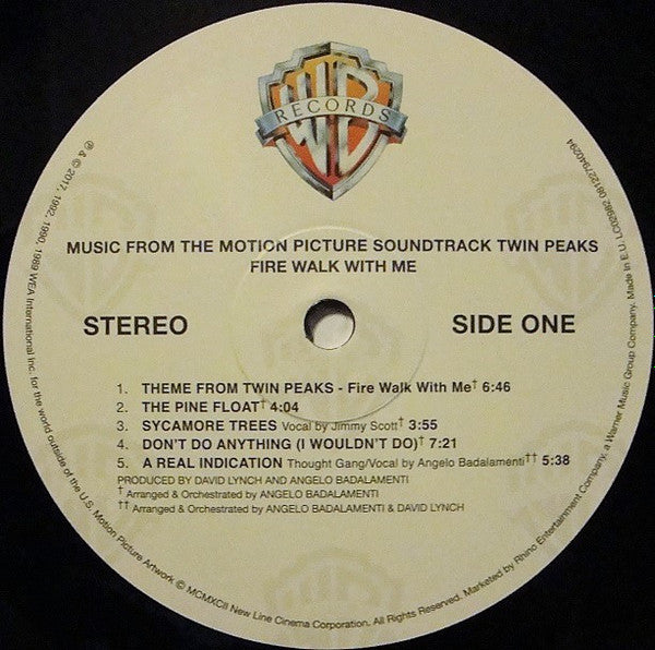 Angelo Badalamenti : Twin Peaks - Fire Walk With Me (Music From The Motion Picture Soundtrack) (LP, Album, RE)