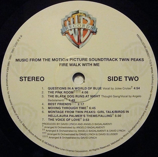 Angelo Badalamenti : Twin Peaks - Fire Walk With Me (Music From The Motion Picture Soundtrack) (LP, Album, RE)