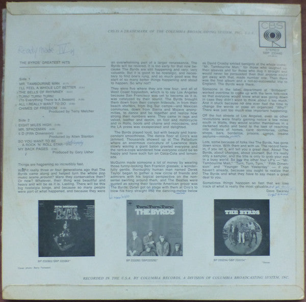 The Byrds : Greatest Hits (LP, Comp)