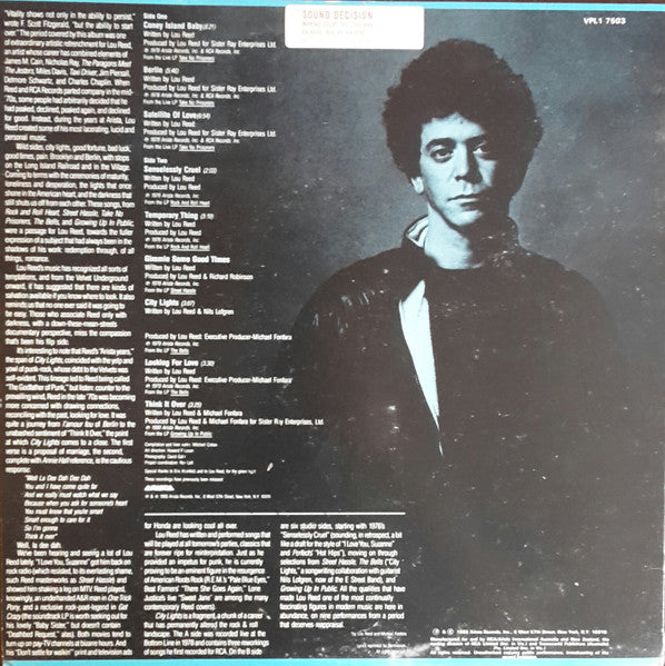 Lou Reed : City Lights (Classic Performances By Lou Reed) (LP, Comp)