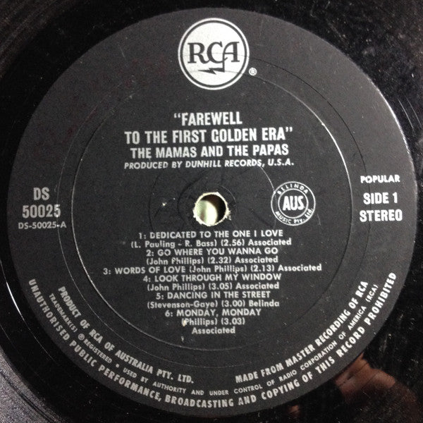 The Mamas & The Papas : Farewell To The First Golden Era (LP, Comp)