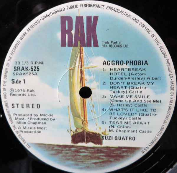 Suzi Quatro : Aggro-Phobia (LP, Album)