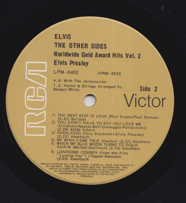 Elvis Presley : The Other Sides - Worldwide Gold Award Hits - Vol. 2 (4xLP, Comp, Mono + Box)