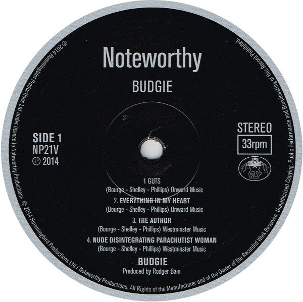 Budgie : Budgie (LP, Album, RE, RP, 180)