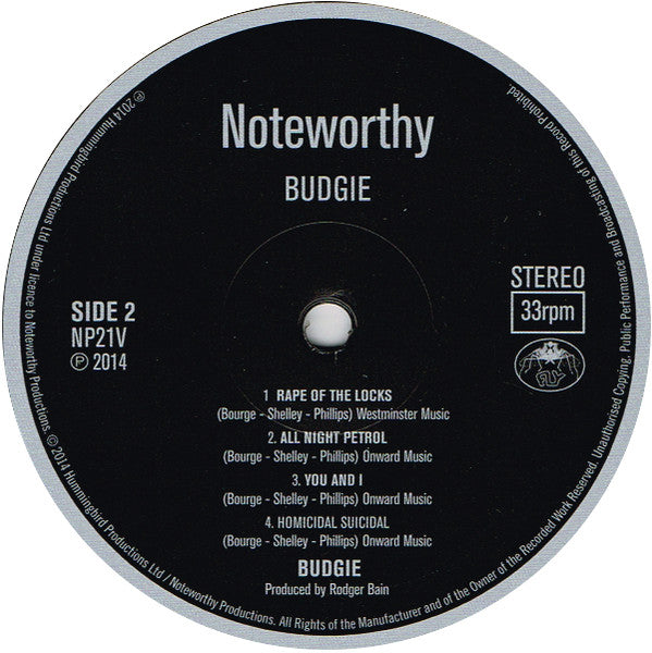 Budgie : Budgie (LP, Album, RE, RP, 180)