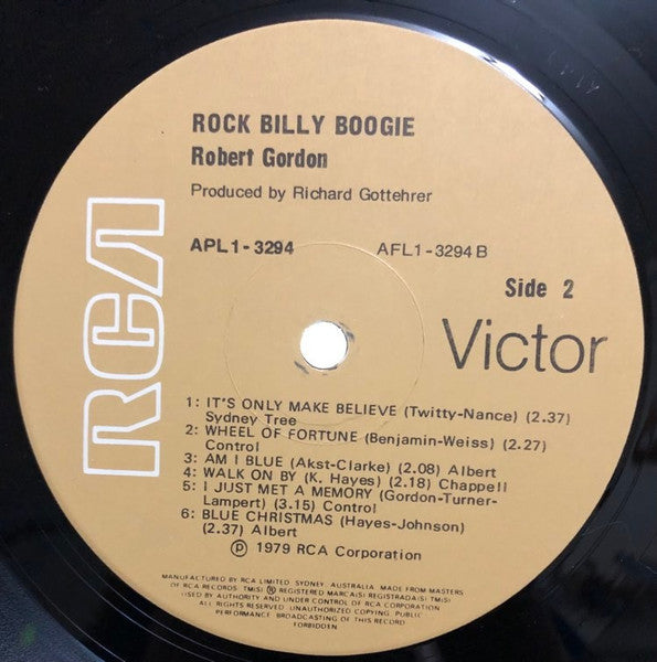 Robert Gordon (2) : Rock Billy Boogie (LP, Album)