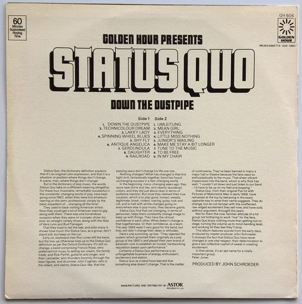 Status Quo : Status Quo - Down The Dustpipe (LP, Comp)