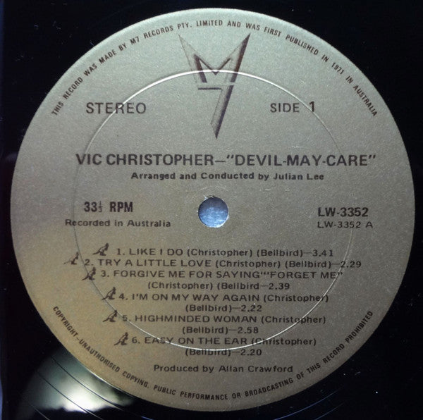Vic Christopher : Devil May Care (LP)