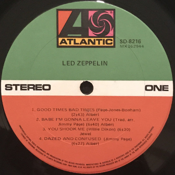 Led Zeppelin : Led Zeppelin (LP, Album, RE)