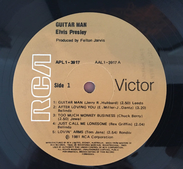 Elvis Presley : Guitar Man (LP)