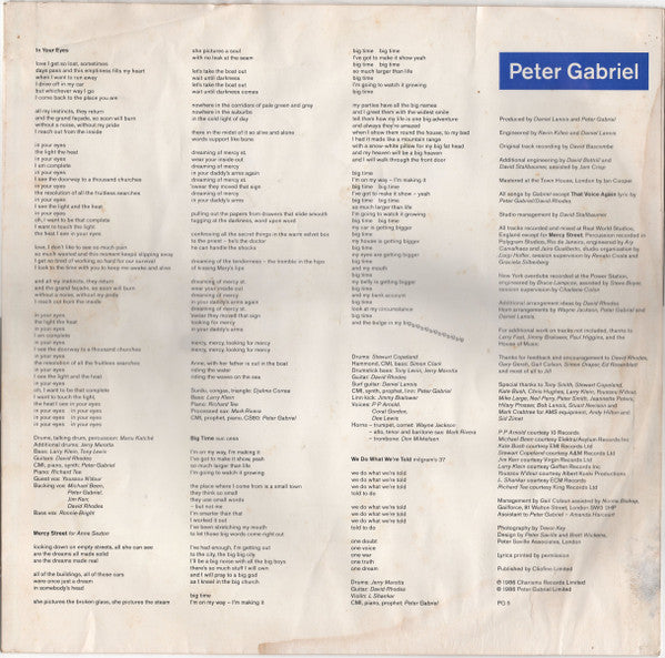 Peter Gabriel : So (LP, Album)