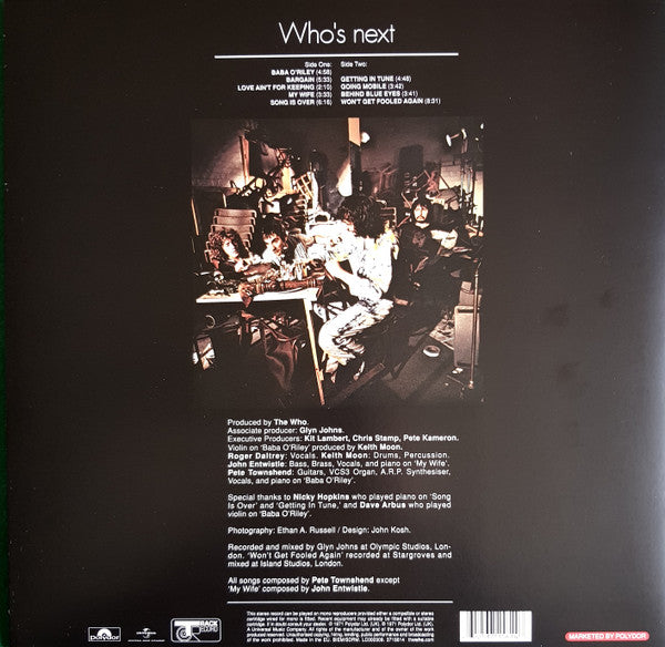 The Who : Who's Next (LP, Album, RE, RM, 180)